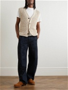 A Kind Of Guise - Haroun Crocheted Cotton Sweater Vest - Neutrals