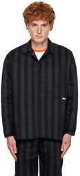 Sunnei Black Cotton Stripe Shirt