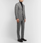 De Petrillo - Grey Slim-Fit Prince of Wales Checked Virgin Wool Suit Trousers - Gray