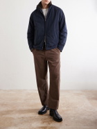 Herno - Faux Fur Trimmed Bomber Jacket - Blue
