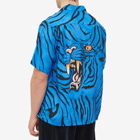 Wacko Maria Men's Tim Lehi Tiger Vacation Shirt in Blue