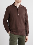 Massimo Alba - Raya Cotton-Jersey Polo Shirt - Brown