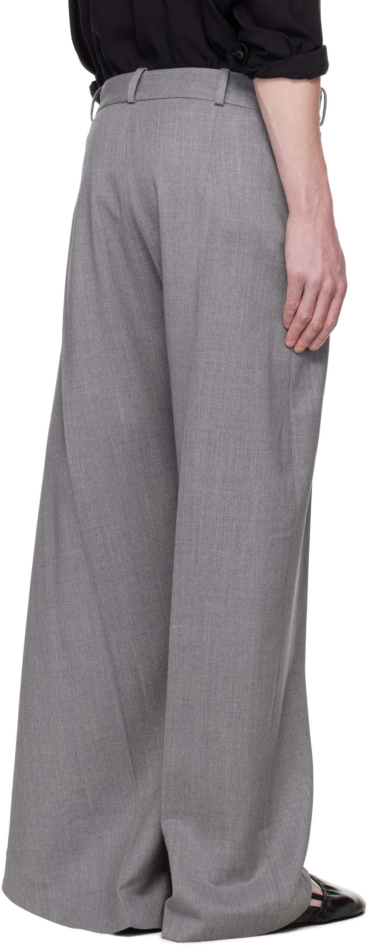 ALAINPAUL Gray Extended Tailored Trousers