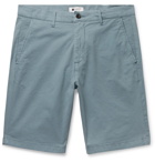 NN07 - Crown Garment-Dyed Stretch-Cotton Twill Shorts - Light blue