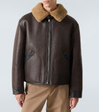 Lemaire Shearling-lined leather jacket