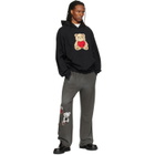 We11done Gray Washed Doodle Teddy Sweatpants