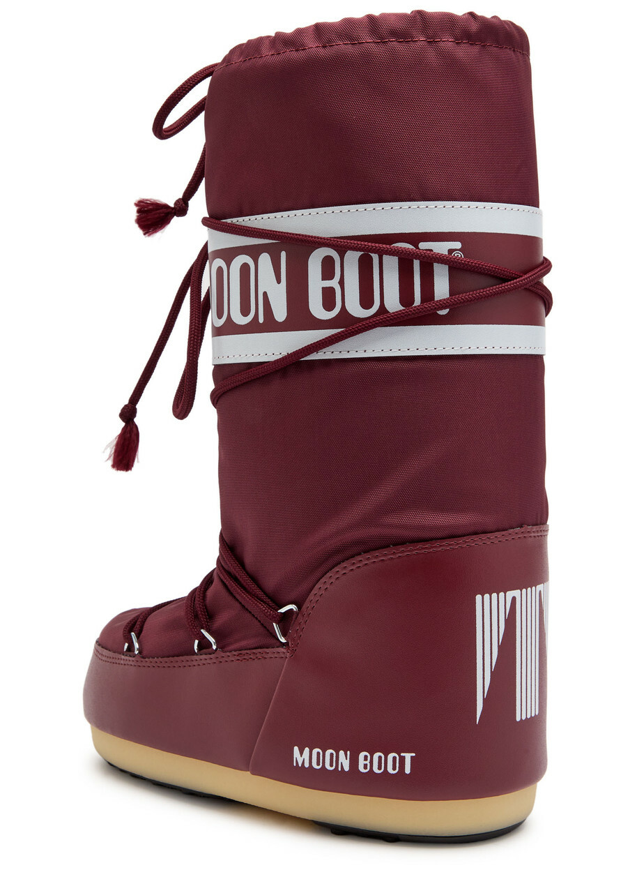 Moon Boot Icon Padded Nylon Mid-calf Snow Boots Burgundy 3941 (IT39 41 / UK6