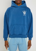 Rhude St. Rhude Seal Hooded Cotton Sweatshirt Blue