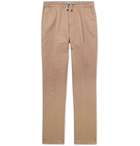 Brunello Cucinelli - Slim-Fit Pleated Cotton and Linen-Blend Drawstring Trousers - Unknown