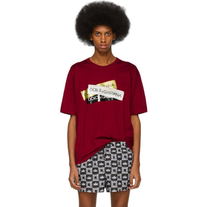 Photo: Dolce and Gabbana Red Tape Logo T-Shirt