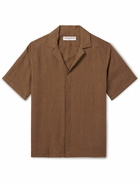 Orlebar Brown - Maitan Camp-Collar Linen Shirt - Brown