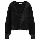 Good American Women's Fuzzy Cardigan in Black