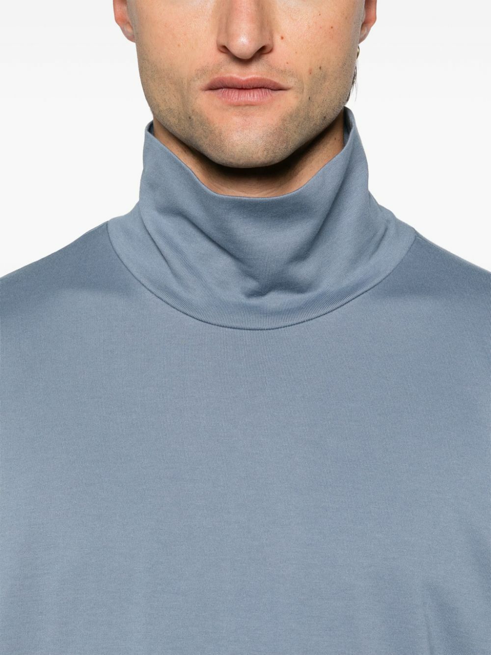 トップス LUSTER PLAITING L/S TEE DUSTY BLUE AURALEE / オーラリー | LUSTER PLAITING L/S TEE (メンズ) - Dusty