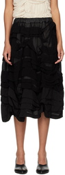 Comme des Garçons Comme des Garçons Black Tiered Midi Skirt