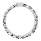 Tom Wood Silver Spinel Slim Chain Ring