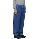 Stone Island Navy 3100001 Hollow Fibre Indigo-TC Marmo Corrosion Trousers
