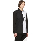 Neil Barrett Black and White Thunderbolt Shirt