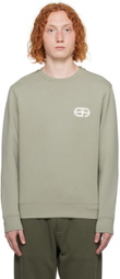 Emporio Armani Green Embroidered Sweatshirt