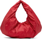 AMOMENTO Red Shirring Tote