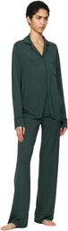 SKIMS Green SKIMS Sleep Long Sleeve Button Up Pyjama Set