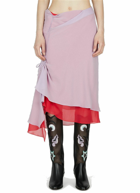 Photo: Kiko Kostadinov - Mirka Layered Skirt in Lilac