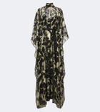 Taller Marmo Kintsugi silk-blend fil coupé kaftan