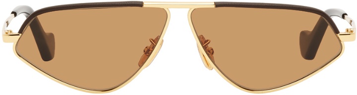 Photo: Loewe Gold & Brown Geometric Sunglasses