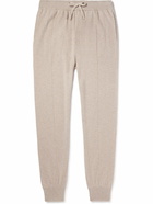 Mr P. - Tapered Pintucked Wool and Cashmere-Blend Sweatpants - Neutrals