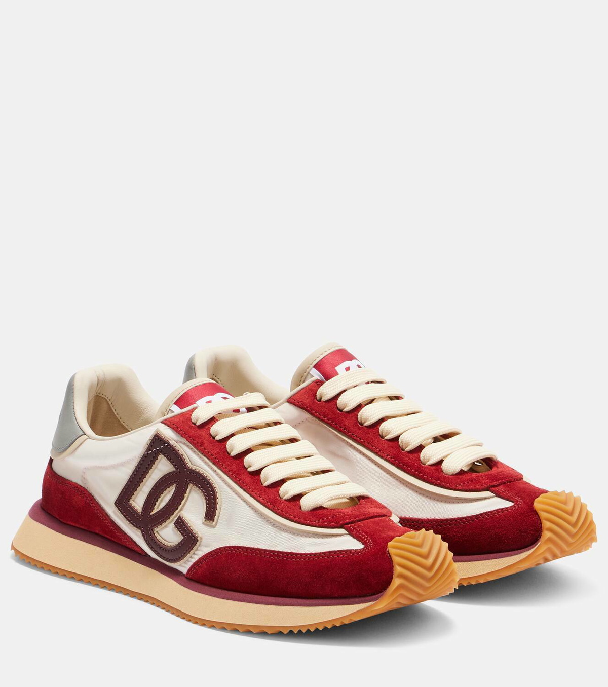 Dolce&Gabbana DG Cushion suede-trimmed sneakers