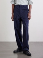 Ralph Lauren Purple label - Straight-Leg Cotton-Blend Twill Trousers - Blue