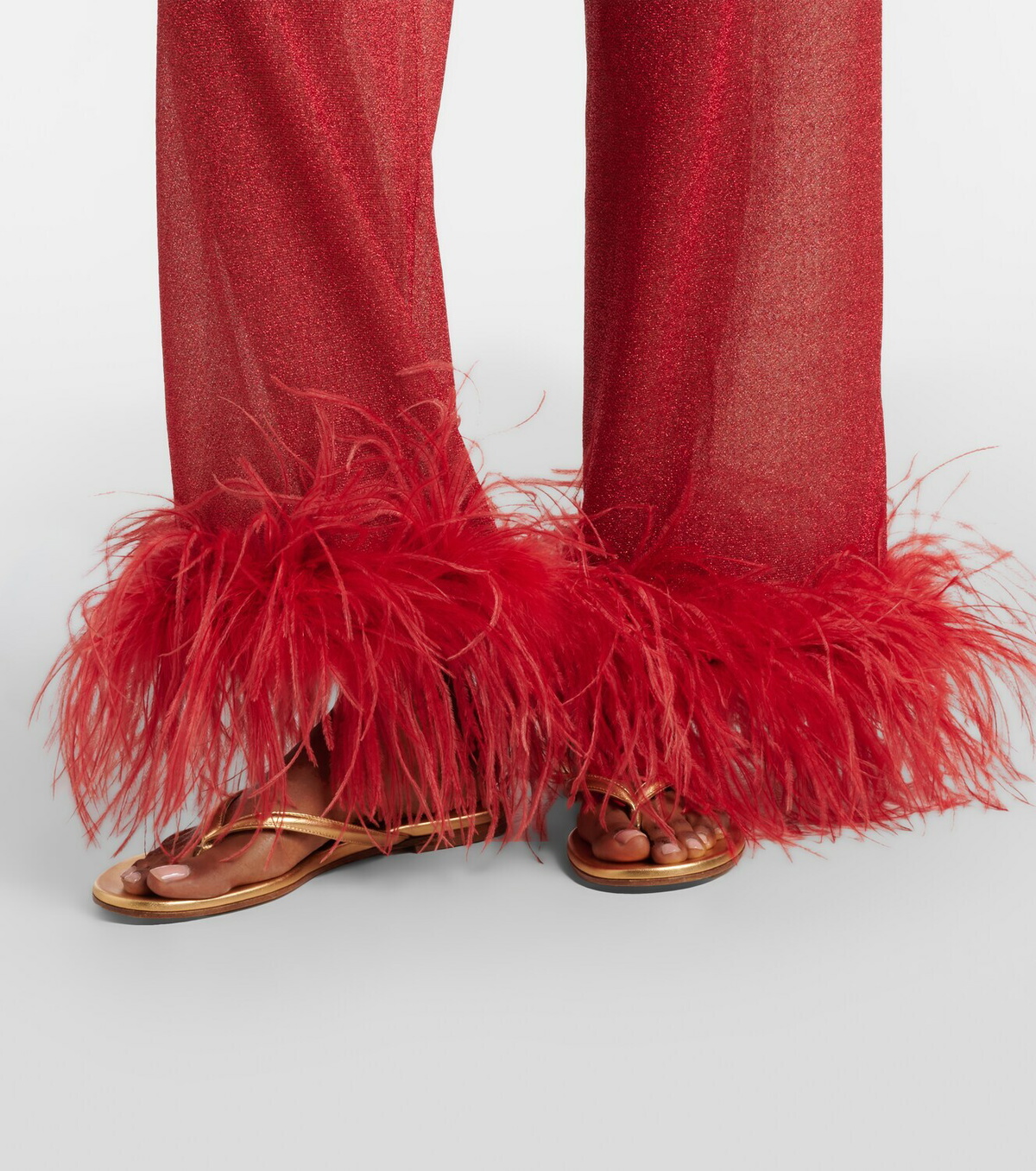 Oséree Lumière Plumage wide-leg pants