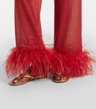 Oséree Lumière Plumage wide-leg pants