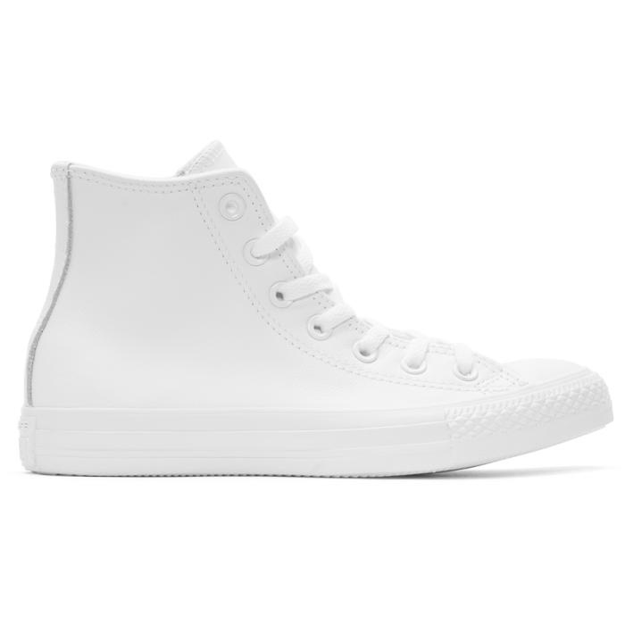 Photo: Converse White Leather Chuck Taylor All-Star High-Top Sneakers