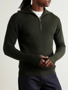 Barena - Ribbed Wool Half-Zip Sweater - Green