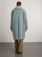 Zegna - Double-Breasted Wool and Cashmere-Blend Tweed Coat - Blue