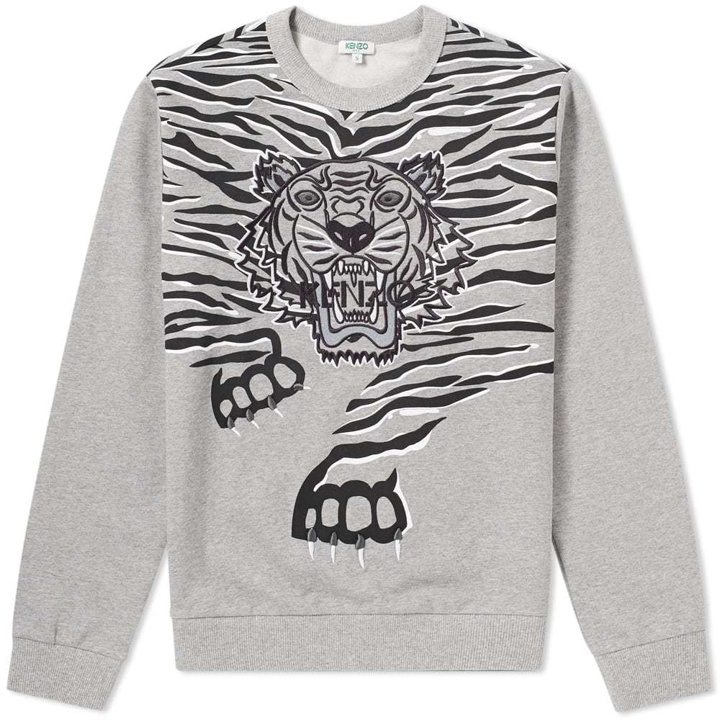 Photo: Kenzo Tiger Claw Embroidered Crew Sweat Grey