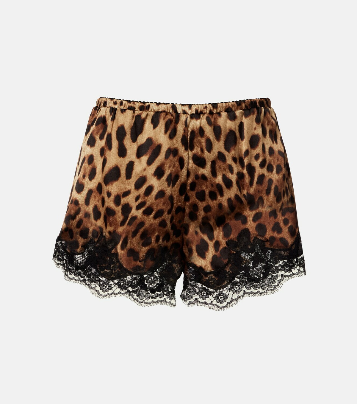 Dolce&Gabbana Leopard-print silk-blend shorts