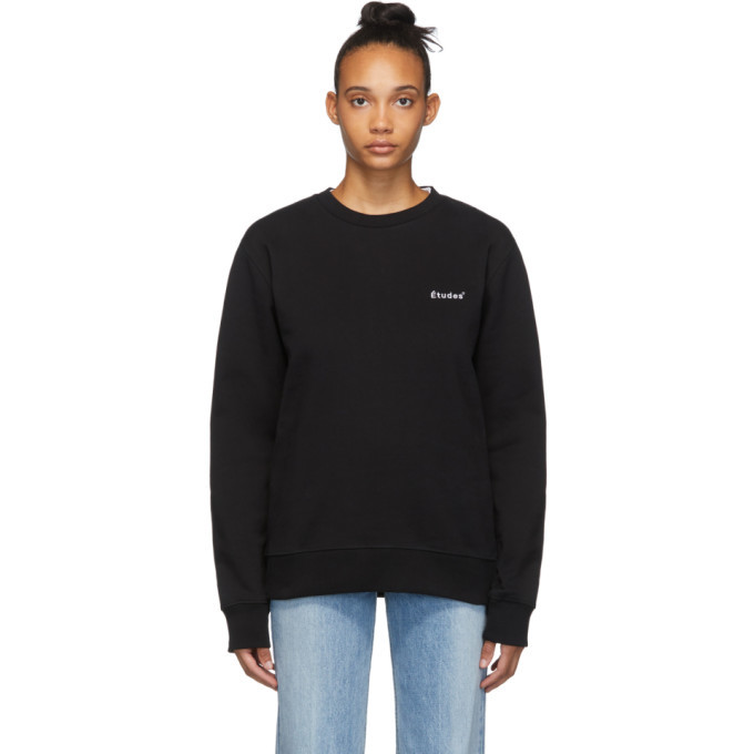 Etudes Black Story Small Logo Sweatshirt Etudes