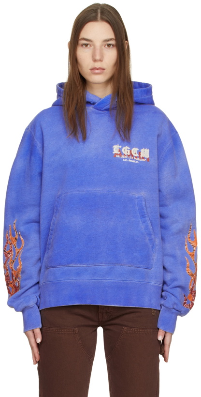 Photo: AMIRI Blue T.G.C.W. Flames Hoodie