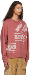 Palm Angels Red Bandana Paisley Sweatshirt