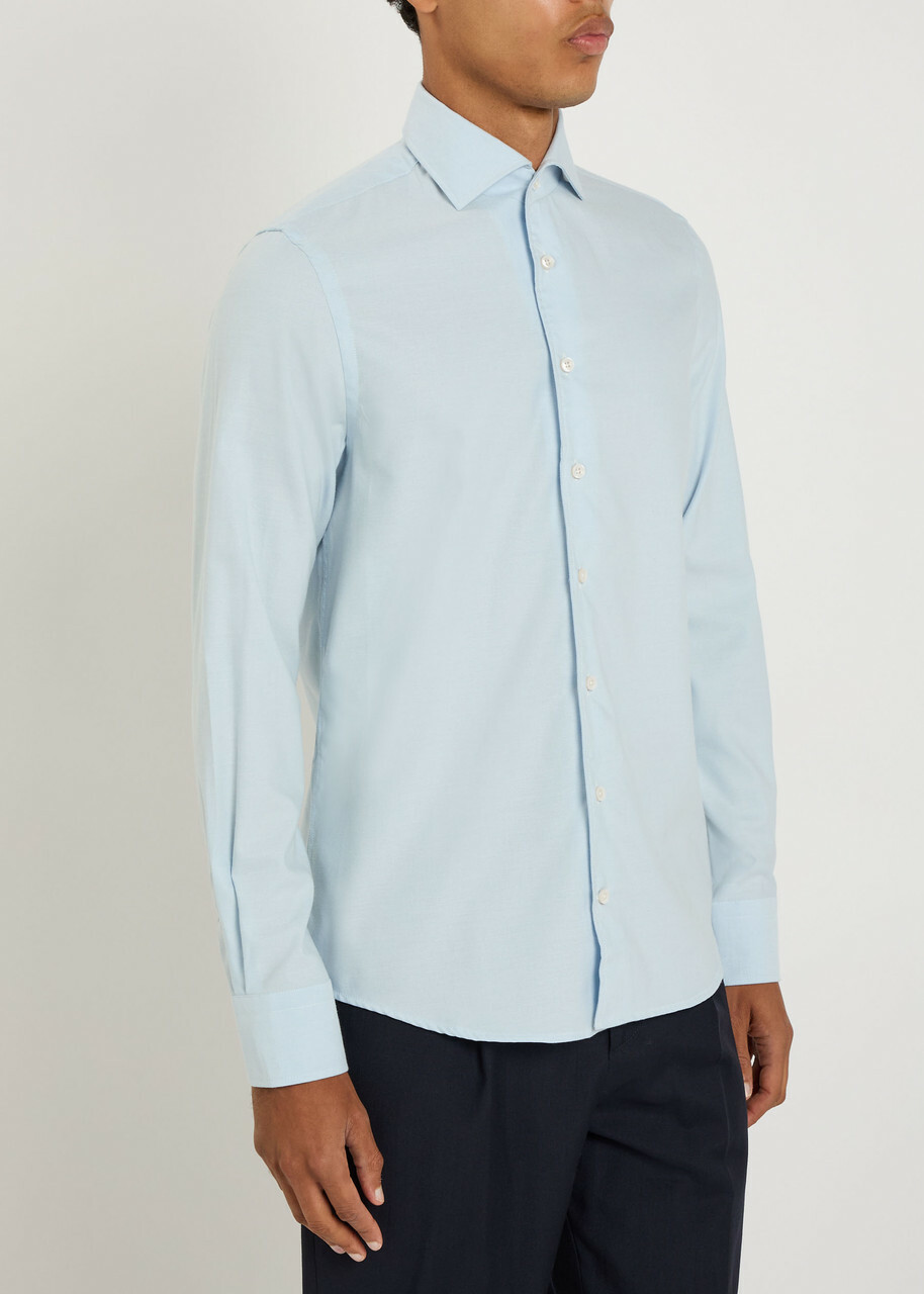 Aurélien Cotton-blend Shirt Blue