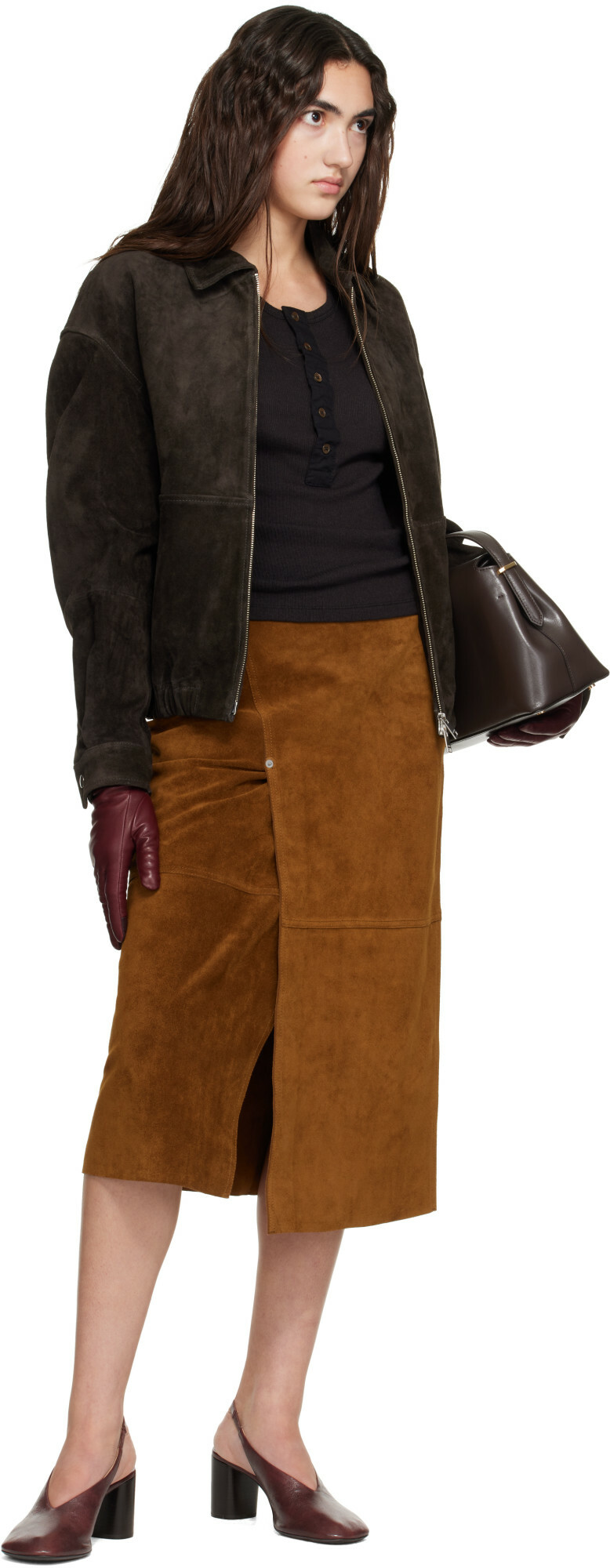 Arma Brown Maddox Gritty Suede Jacket
