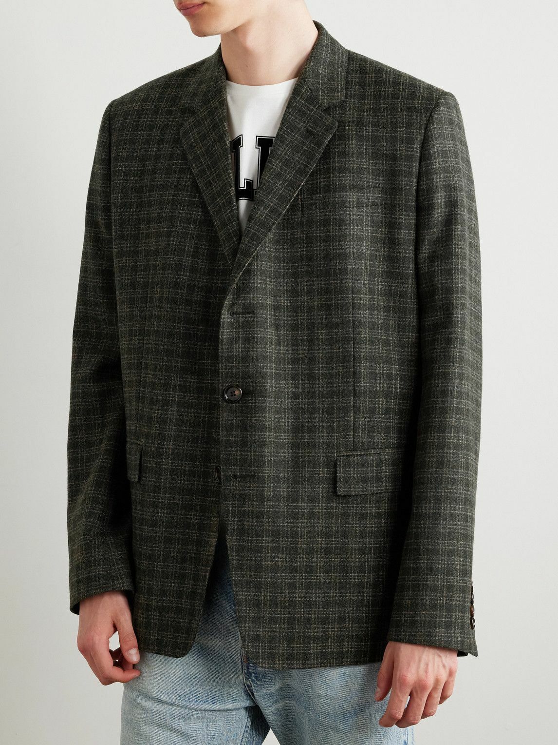 CELINE - Wool Bouclé Jacket - Green