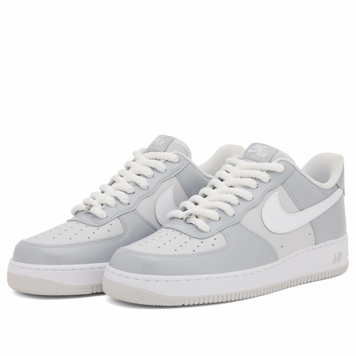 Nike Men's Air Force 1 '07 Lv8 Edge Sneaker in Grey/White Nike