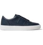 Mr P. - Larry Panelled Full-Grain Leather Sneakers - Blue