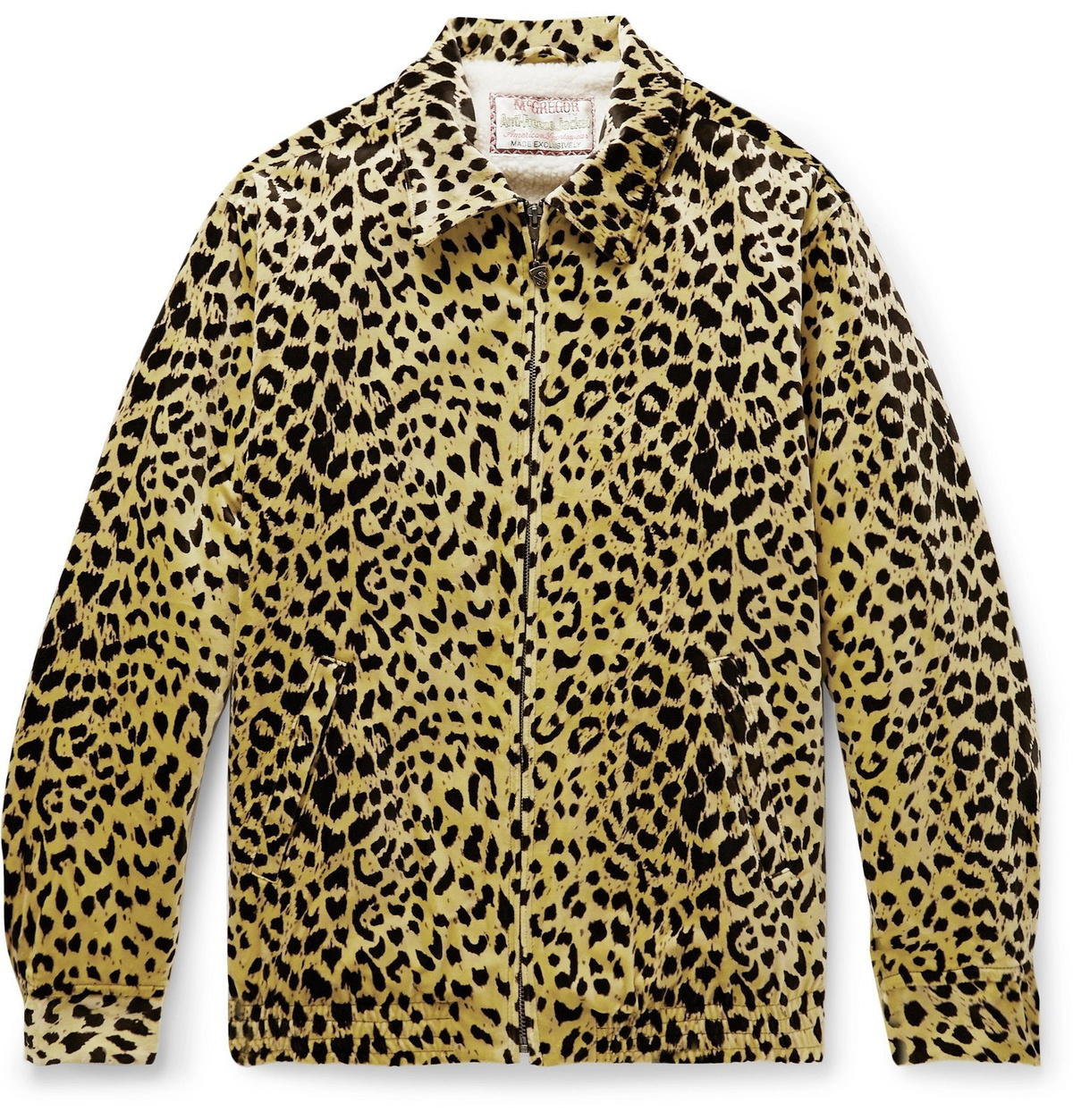 Wacko Maria   McGregor Anti Freeze Faux Shearling Lined Leopard