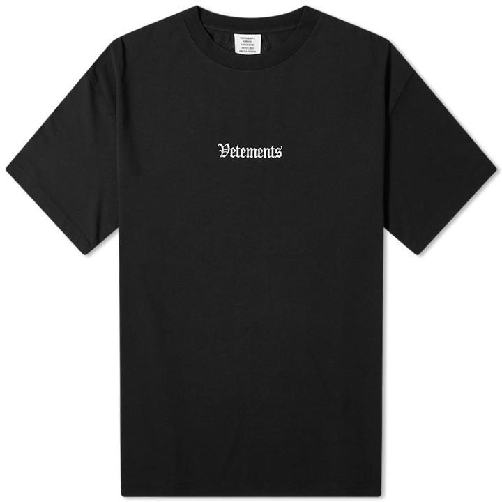 Photo: VETEMENTS Rammstein Germany Tee