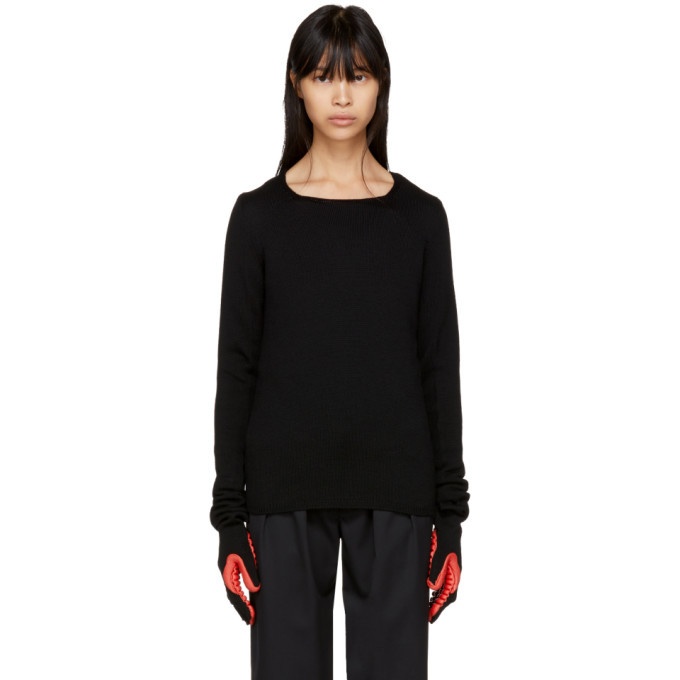 Photo: Comme des Garcons Black and Red Rubber Glove Sleeve Sweater