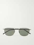 SAINT LAURENT - Squared-Frame Metal Sunglasses