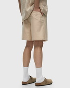 Les Deux Peter Pleated Twill Shorts Beige - Mens - Casual Shorts